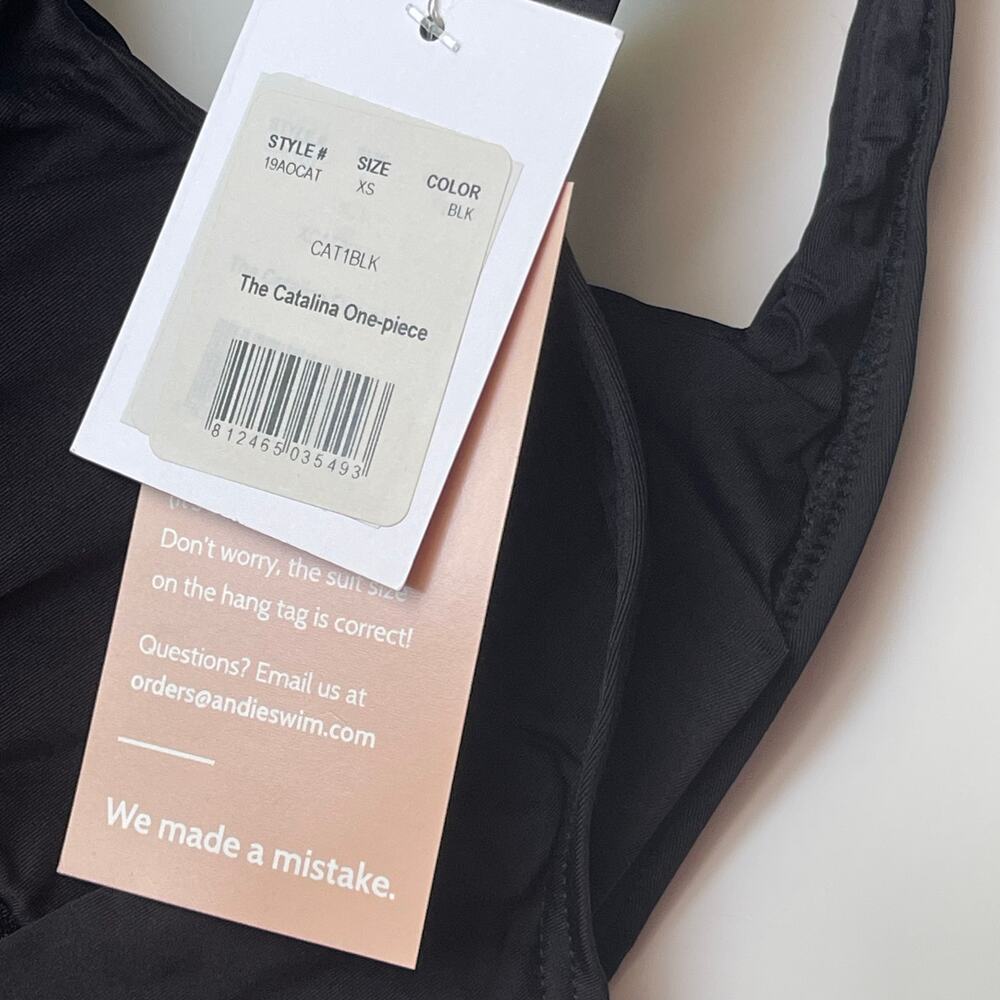 Andie Swim The Catalina One Piece Swimsuit XS Black NWT - Picture 4 of 15